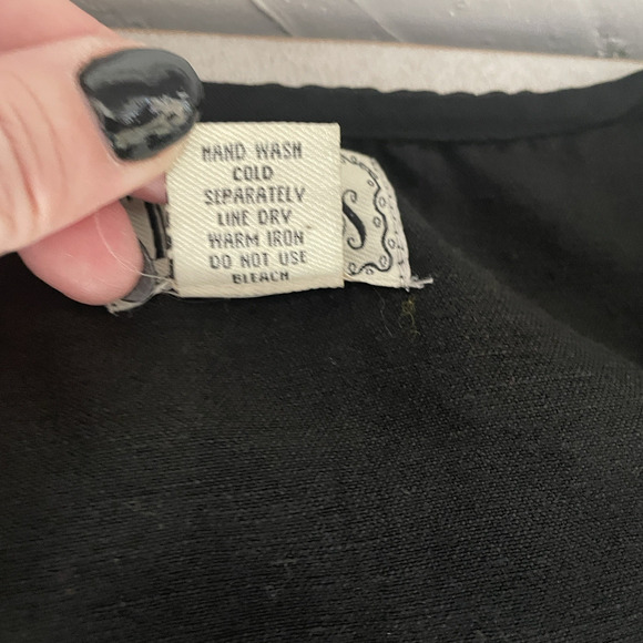 Vintage 90s TanTrums Vest Women 2X Black Gold Embroidered Floral Button Front - Picture 6 of 10